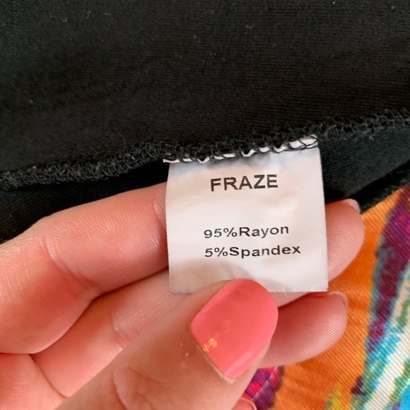 Fraze Black A-line Stretch Skirt with Pocket - Picture 5 of 6